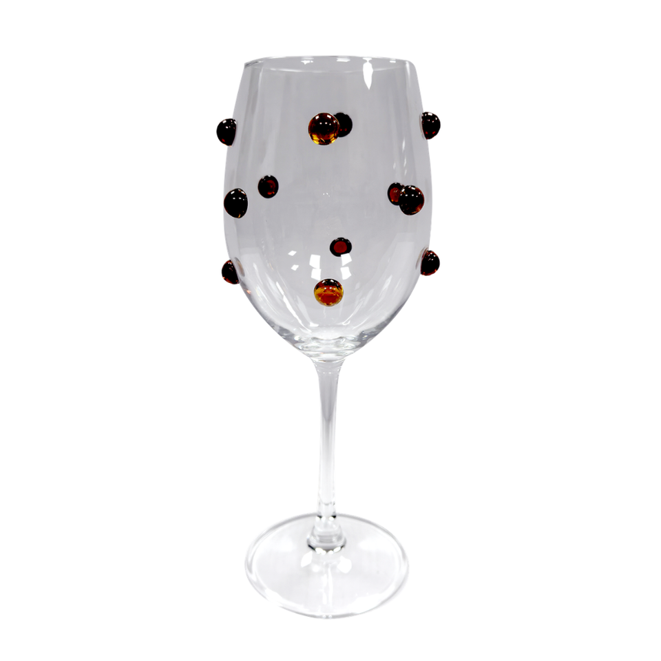Jogo de 6 Taças Vidro Dots Âmbar 520ml