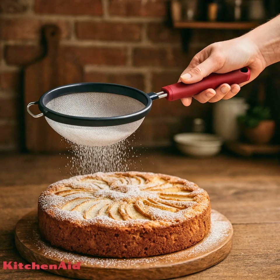 Peneira em Aço Coar Polvilhar Cozinha Vermelha KitchenAid