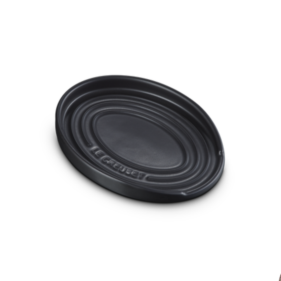 Descanso Oval para Colher Matte Black Le Creuset