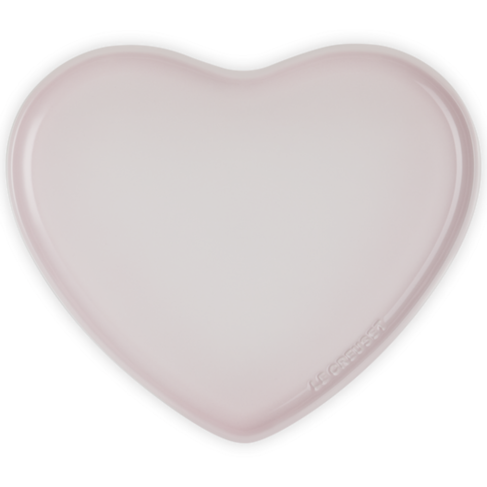 Bandeja de Servir Coração Cerâmica Sphere Seoul Shell Pink  32cm Le Creuset
