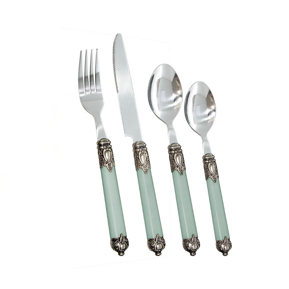 Faqueiro 24 Peças Aço Inox Premium Jaipur Jade