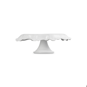 Suporte para Bolo Cerâmica Ruffle Branca 28cm Le Creuset