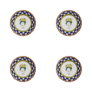 Jogo 6 Pratos de Sobremesa Cerâmica Taormina 20cm Maison Blanche