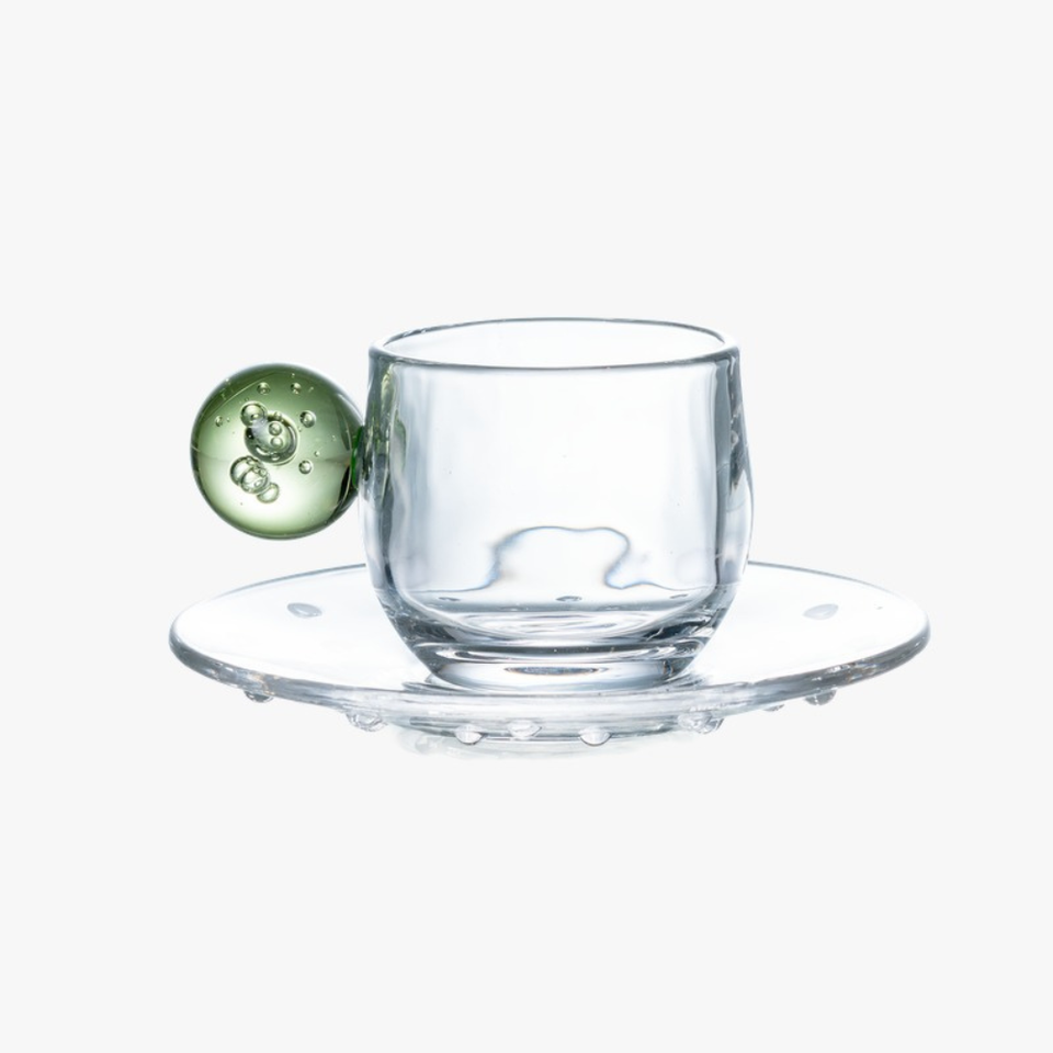 PRÉ-VENDA: Jogo de 6 Xícaras de Café Vidro Verde Linha Sintonia 120ml