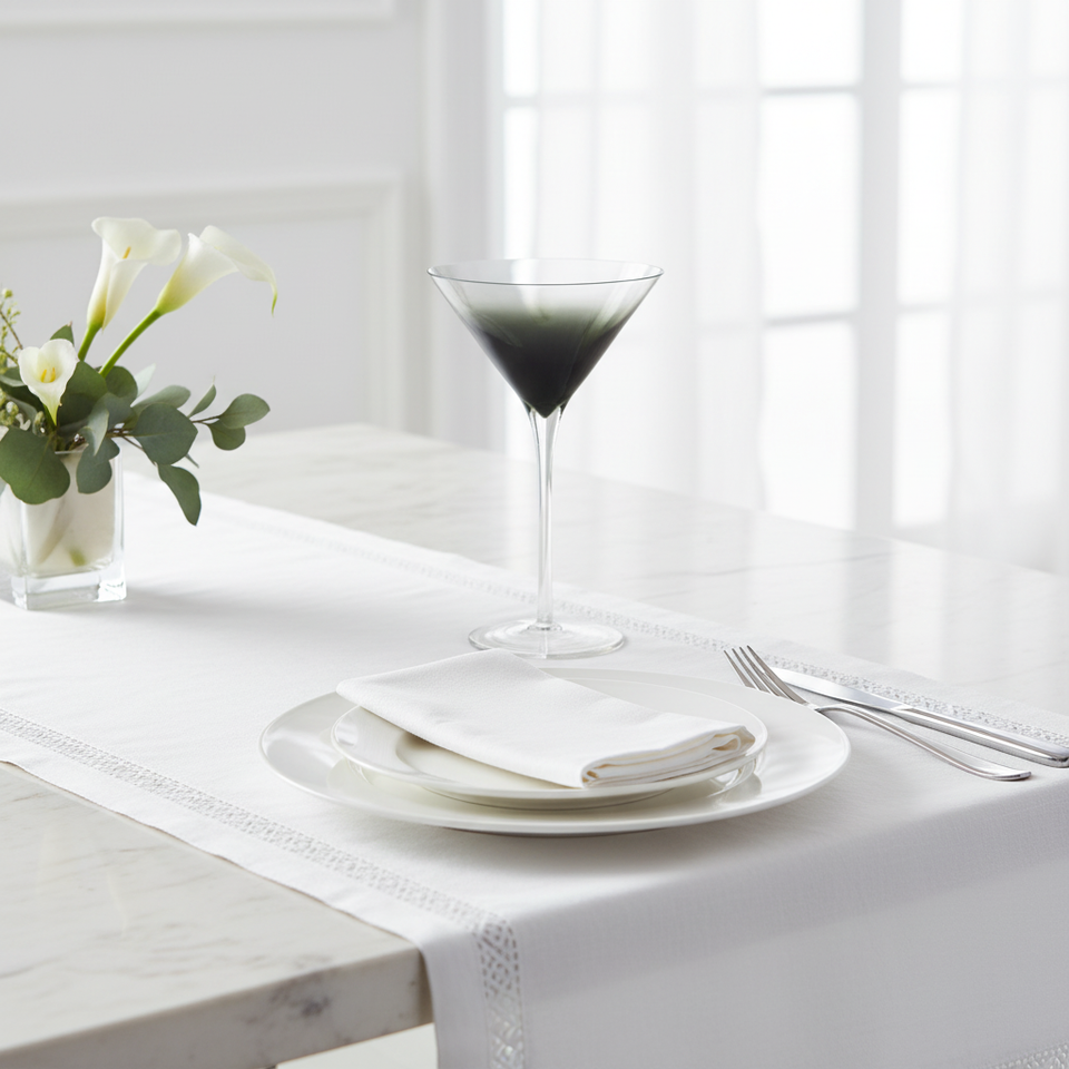 Jogo 6 Taças Martini Eco Crystal Transparente com Filete Preto 200ml Home&Co