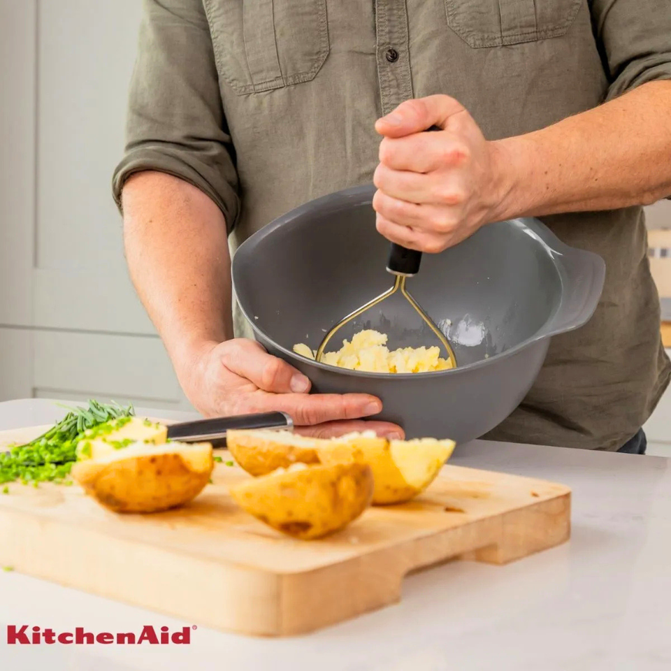 Amassador Batata Inox Cozinha Profissional Preto KitchenAid