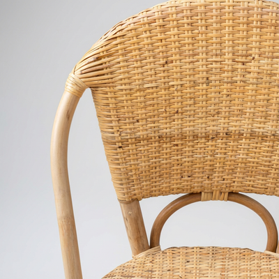 Cadeira Bistro Mondola Rattan Bahali 46x51x89cm