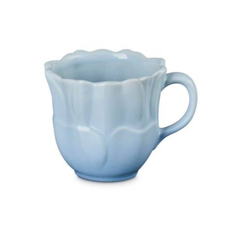 Caneca Cerâmica Anemone Petal Coastal Blue 330ml Le Creuset