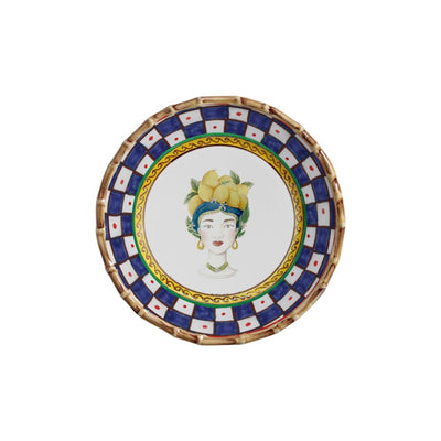 Jogo 6 Pratos de Sobremesa Cerâmica Taormina 20cm Maison Blanche