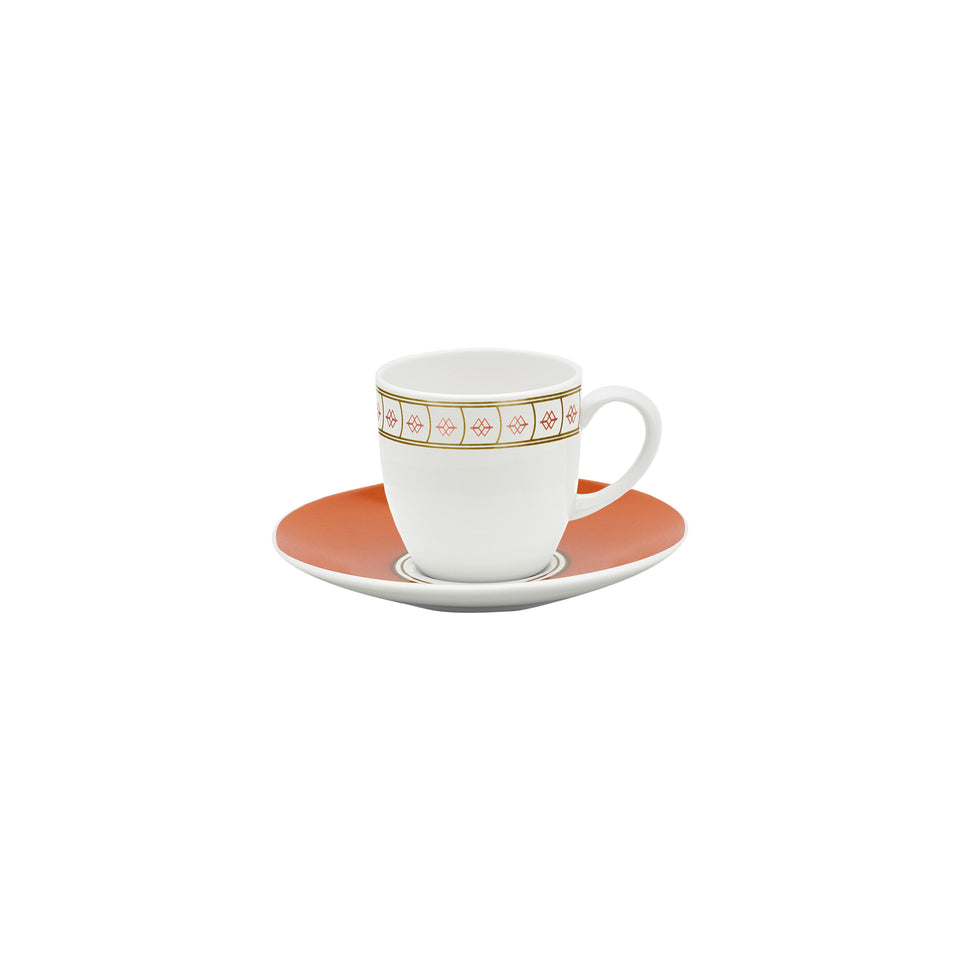Conjunto com 6 Xícaras de Café Porcelana Colline 100ml Strauss