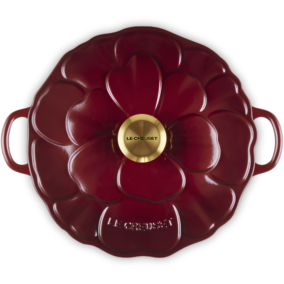 PRÉ-VENDA: Caçarola Buffet Signature Petal Rhone com Pegador Dourado 2,2L 26cm Le Creuset