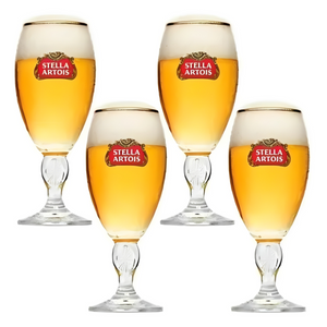 Jogo 4 Taças Vidro para Cerveja Stella Artois 250ml