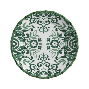 Jogo 4 Pratos Rasos Cerâmica Dolce Mare Green  27,5cm Maison Blanche