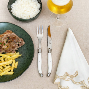 Faqueiro Laguiole La Maison Luxo Branco 12 Peças