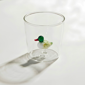 Jogo de 4 Copos Borossilicato 350ml 3D Pato Real