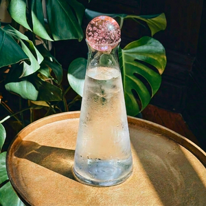 Garrafa Bubble Vidro Rosa 1L Linha Sintonia