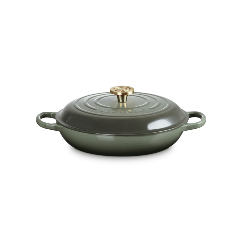 Caçarola Buffet Signature Thyme com Pegador Light Gold 3,5L 30cm Le Creuset