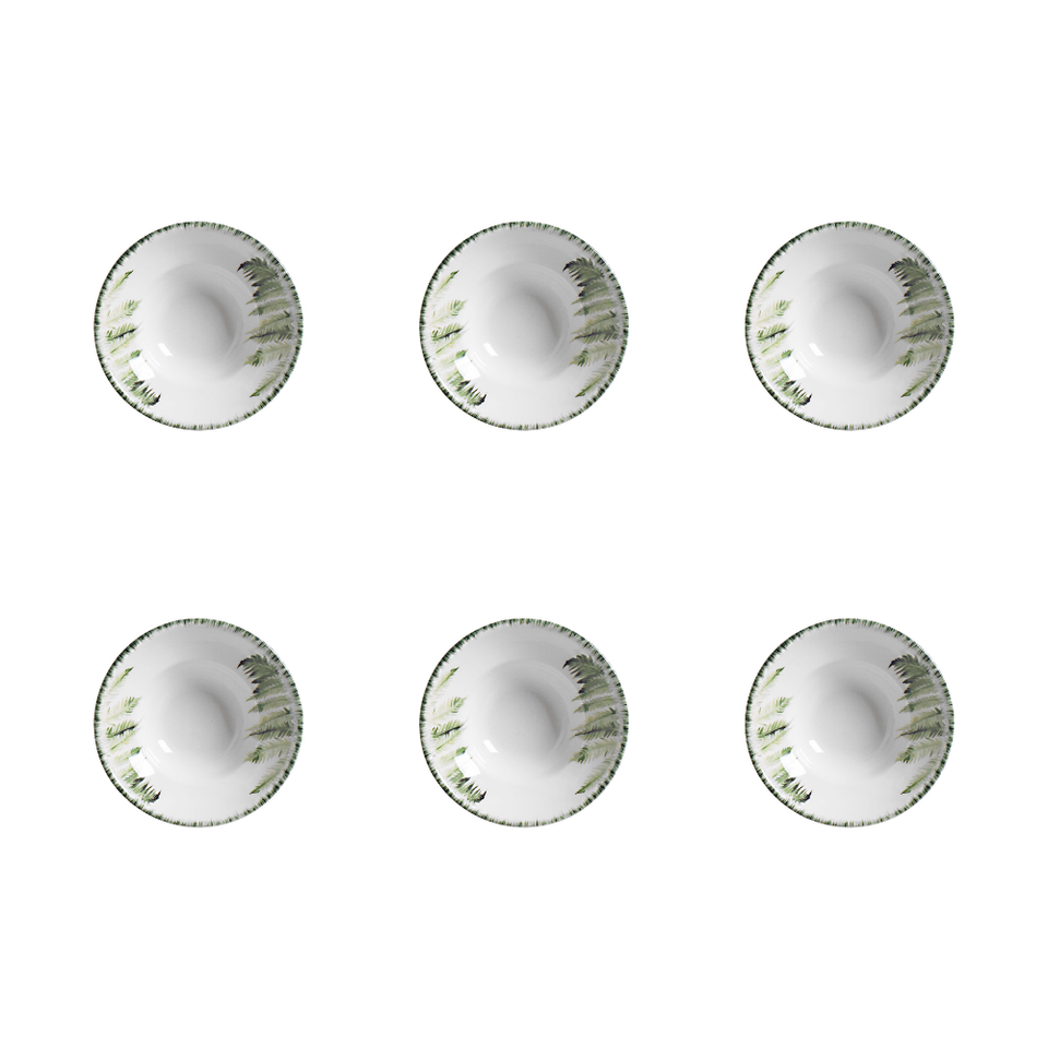 PRÉ-VENDA: Jogo 6 Mini Bowls Cerâmica Verde Imperial 150ml 15,5cm Scalla