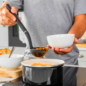 Concha Nylon Sopa Caldo Cozinha Pratica Preto KitchenAid