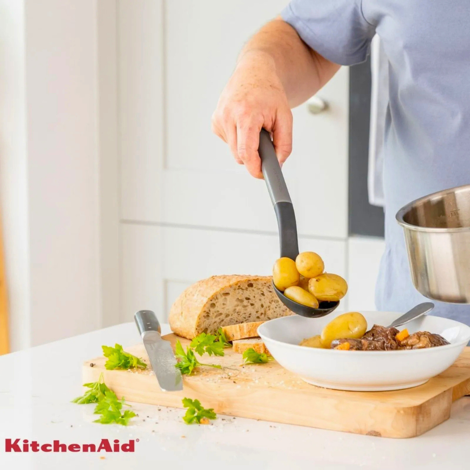 Colher de Cozinha Servir Nylon Multiuso Cinza KitchenAid