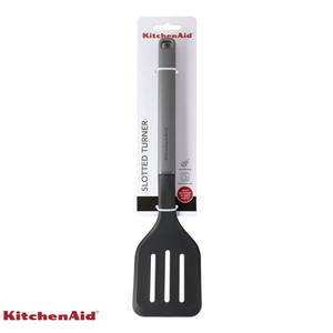 Espátula Perfurada 35cm Cozinha em Nylon Cinza KitchenAid