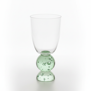 Conjunto 6 Taças Vidro Base Esfera Luna Média Verde Linha Sintonia 370ml