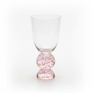 Conjunto 6 Taças Vidro Base Esfera Luna Média Rosa Linha Sintonia 370ml