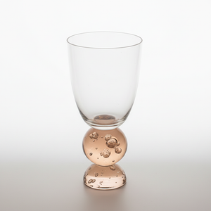 Conjunto 6 Taças Vidro Base Esfera Luna Média Ambar Linha Sintonia 370ml