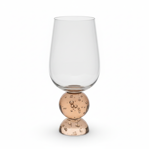 Conjunto 6 Taças Vidro Base Esfera Luna Grande Ambar Linha Sintonia 500ml