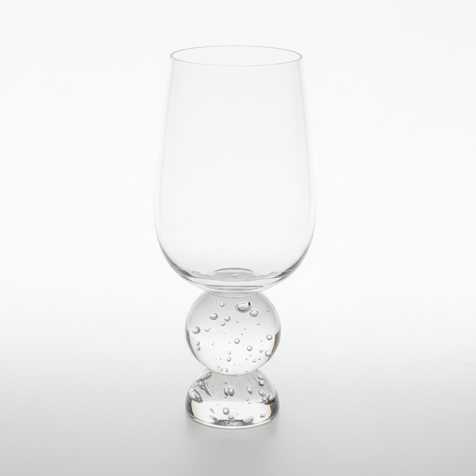 PRÉ-VENDA: Conjunto 6 Taças Vidro Base Esfera Luna Grande Transparente Linha Sintonia 500ml