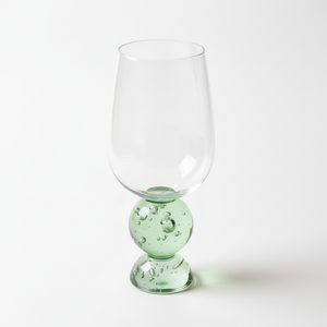 Conjunto 6 Taças Vidro Base Esfera Luna Grande Verde Linha Sintonia 500ml