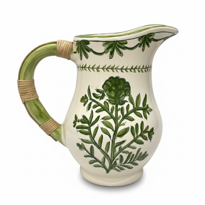 Jarra Cerâmica com Alça em Junco Alcachofra Provençal