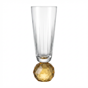 PRÉ-VENDA: Taça para Champanhe Vidro base Geométrica Transparente / Âmbar Linha Sintonia 300ml