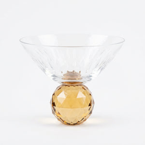 Taça para Martini Vidro base Geométrica Transparente / Âmbar Linha Sintonia 300ml