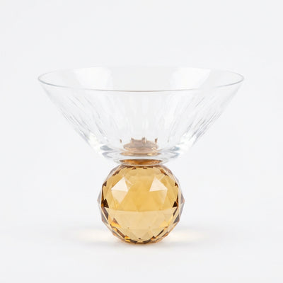 PRÉ-VENDA: Taça para Martini Vidro base Geométrica Transparente / Âmbar Linha Sintonia 300ml