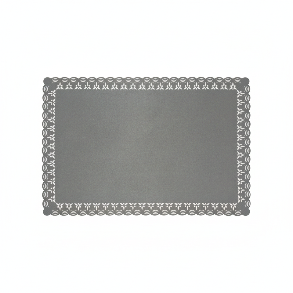 Jogo Americano Retangular Cetim Nobre Chumbo 35x50cm