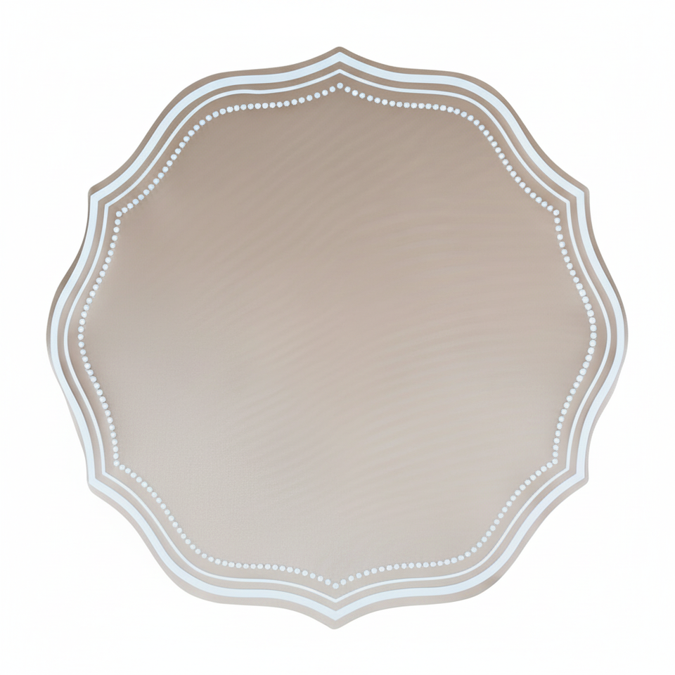 Jogo Americano Cetim Sofistic Bege 38,5cm