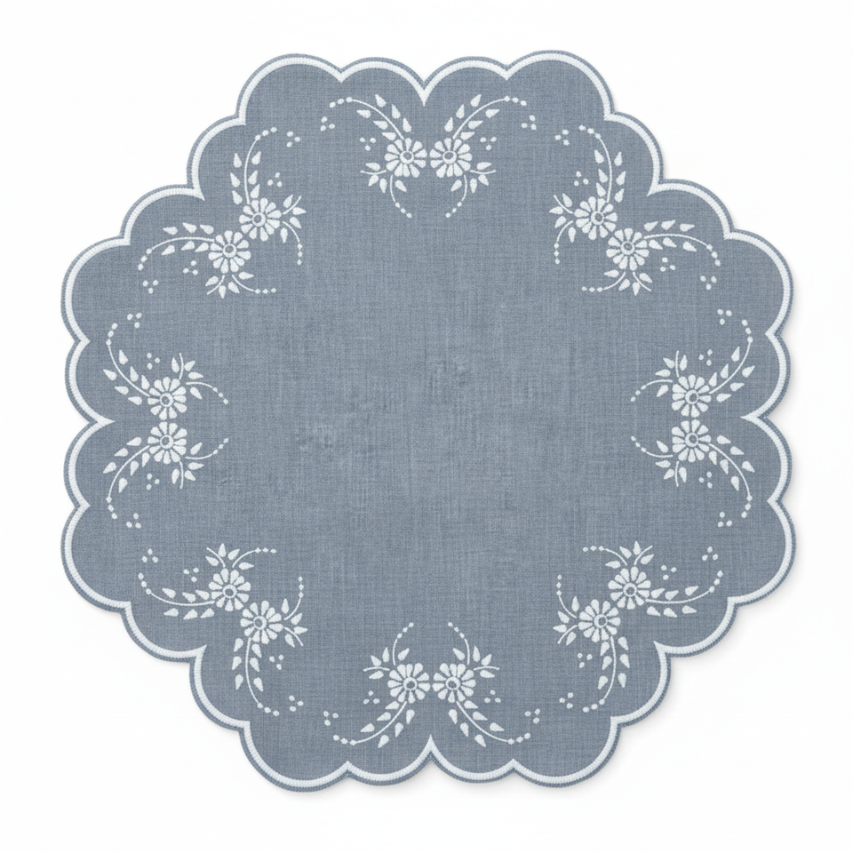 Jogo Americano Bouquet Cinza 38,5cm