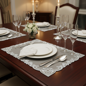 Jogo Americano Retangular Gregas Bege 35x50cm