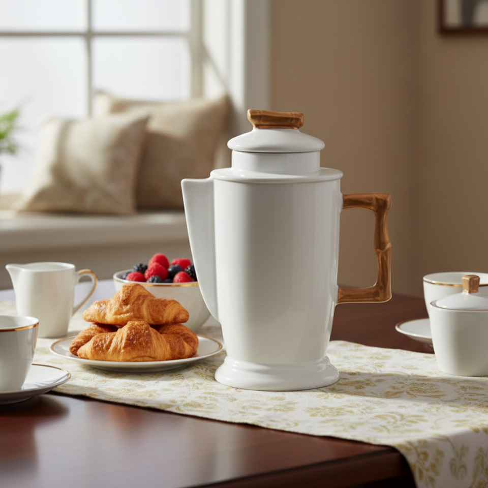 Bule Grande Cerâmica Bambu 1L Scalla