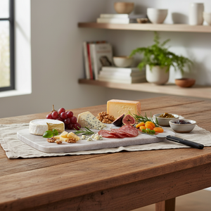 Tábua Mármore Branco Orgânica 35,5cm Mart