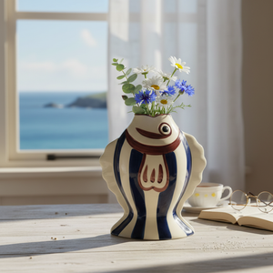 Vaso Cerâmica Peixe Azul Pequeno Tuut