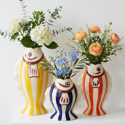 Vaso Cerâmica Peixe Laranja Médio Tuut