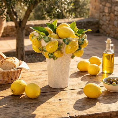 Vaso Cachepot Cerâmica Alto Limão Amalfi