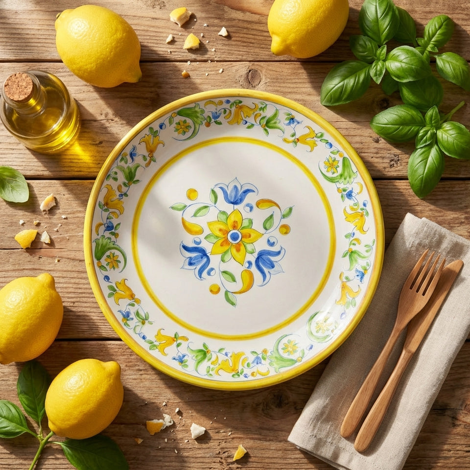 Travessa Redonda Cerâmica 33,5cm Napoli