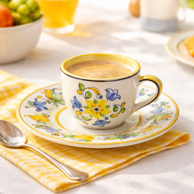 Xícara Café Cerâmica Luzia Napoli