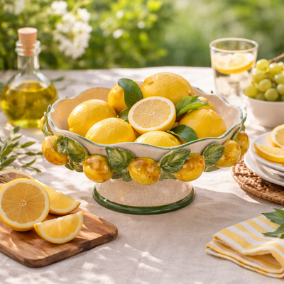 Fruteira Cerâmica Limão Amalfi