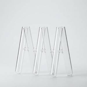 Vaso 6 Tubos em Vidro Transparente Terzetto