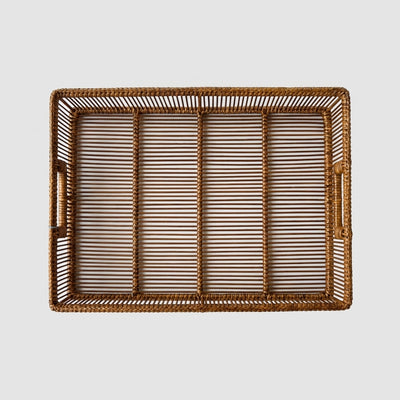 Bandeja Média Retangular em Bambu Natural Bahali
