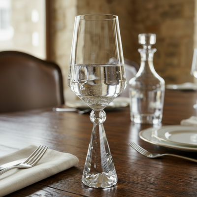 PRÉ-VENDA: Jogo 6 Taças de Vinho em Vidro com Esfera Transparente Pure Linha Sintonia 595ml